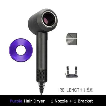 1.8m leafless hair dryer with strong power, quick dry technology, and travel-friendly design.