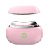 Portable Gua Sha face massager with light therapy in pink, wireless and compact design.