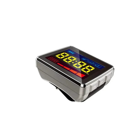 Cold laser therapy device for physical therapy with digital display.