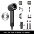 1.8m leafless hair dryer with multiple nozzles, strong power, quick dry, travel-friendly design.