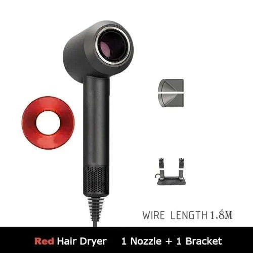 1.8m leafless hair dryer with strong power, quick drying, travel-friendly design, sleek and modern look.