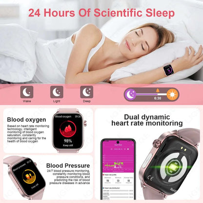 LIGE ECG+PPG Smart Watch Women Blood Lipid Uric Acid AI Diagnostic Detector Body Temperature Female Menstrual Health Tracker New
