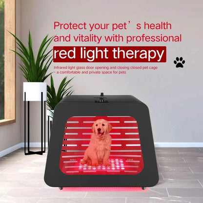AZURE Infrared Dog Cat American Shorthair Pet Crate Red Light Therapy Carrier Kennel Metal Health  Bed House
