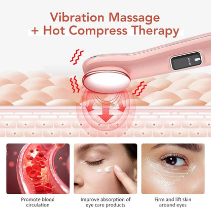 Vibration Red Light Eye Massager Pen Hot Compress Beauty Anti Wrinkles Eye Lifting Wand Eye Care for Dark Circles Eye Bag Reduce