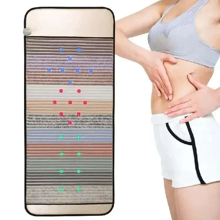 Rainbow Gemstones Far Infrared Heat Pemf Mats Red Light Photon Therapy Mat Chakra Pemf Mat