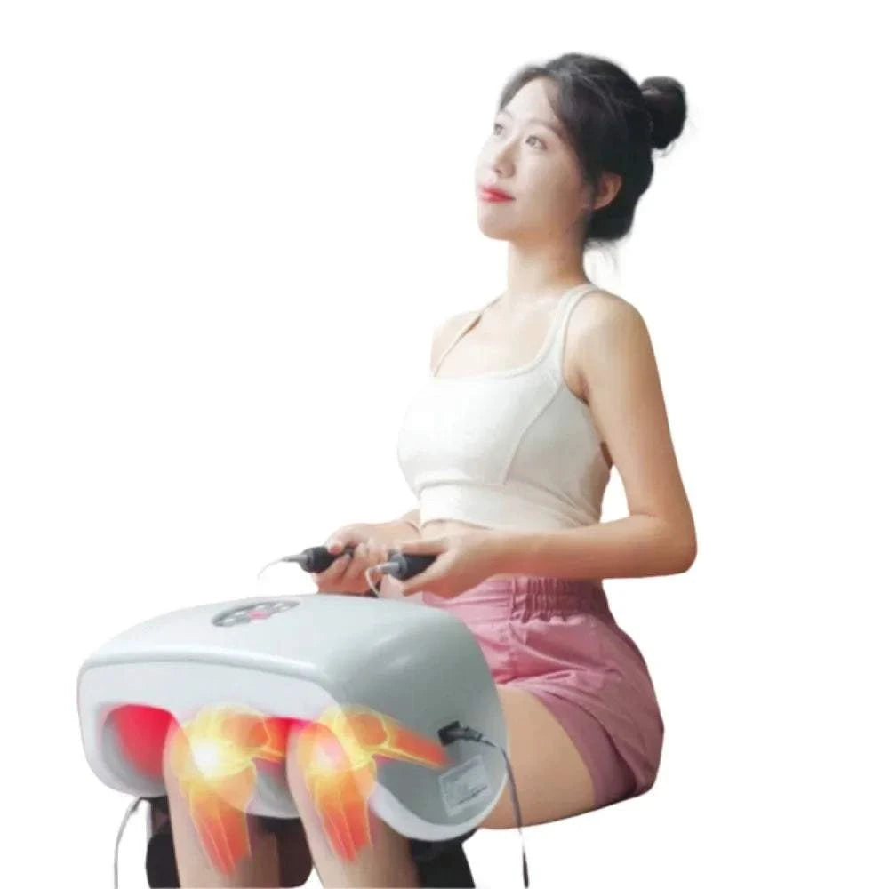 Best Price Pain Relief Joint Massage Machine Blue and Red Light Therapy Physiotherapy Hot Compress Knee Massager With Heat Whole