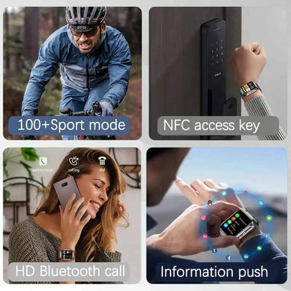 2025 New Nursing Level Health Airbag SmartWatch Men Uric Acid Blood Pressure Sport Watches IP68 Waterproof Smart Watches For Men