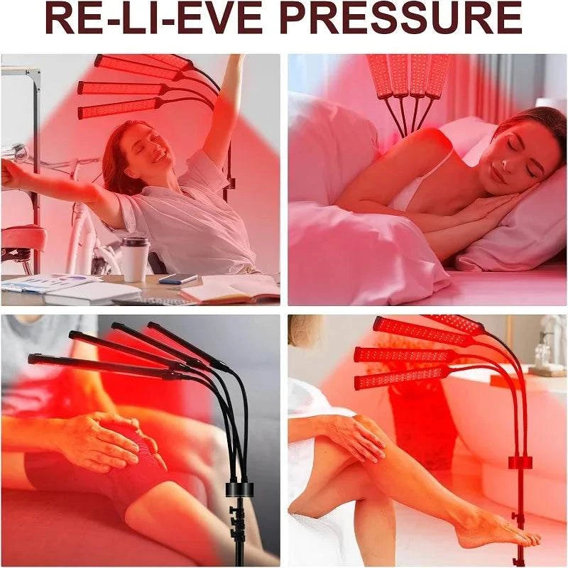 30W German Red Light Therapy Lamp With Stand Adjustable 660&amp;850nm Reduce Muscle Pain Infrared Lamp Anti-wrinkle Beauty Device