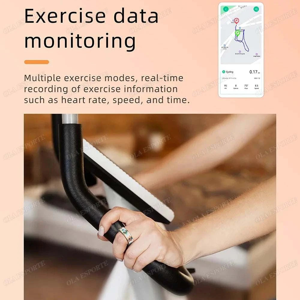 New Enamels Craftsmanship Smart Ring for Women Sleep Monitor Blood Oxygen Measurement SmartRing Blood Pressure Multi-sport Modes