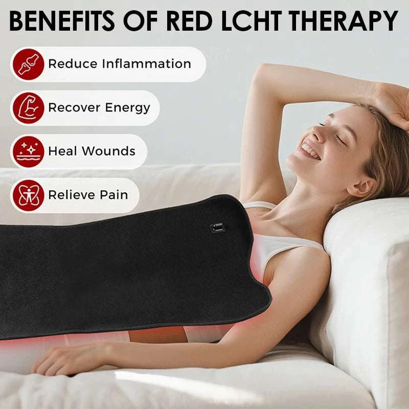 Red Infrared Light Therapy Pad LED Beauty Devices 210pcs LED Bead Red Light Belt for Face and Body Back Knee Hands Feet Relief