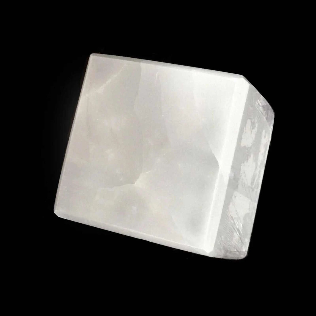 XL Selenite Crystal Charging Disk Plate Cube Square Statio Block Healing Cleanse-1PC