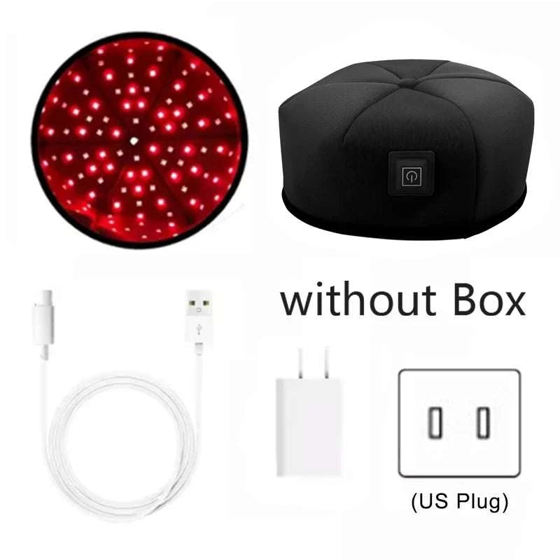 Red Light Therapy Hat Near Infrared Device LED Treatment Helmet for Hair Growth Cap Prevant Loss Head Relaxation Relief Scalp