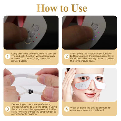 Electric Eye Massager 3D Eyes Relax Massager Fatigue Relief Lighten Dark Circles Smooth Eye Fine Line Beauty Machine Eye Care