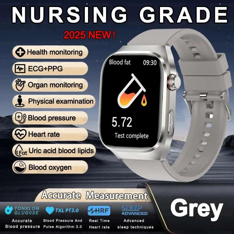 2025 New For XIAOMI Uric acid Blood lipids Smart Watch Men ECG+PPG Blood pressure Blood oxygen Bluetooth Call Health Smartwatchs
