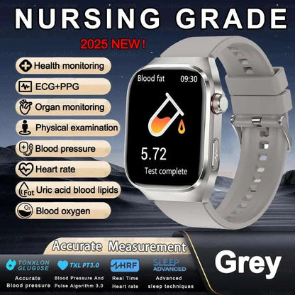 2025 New For XIAOMI Uric acid Blood lipids Smart Watch Men ECG+PPG Blood pressure Blood oxygen Bluetooth Call Health Smartwatchs