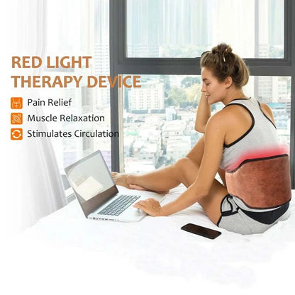 PEMF Magnetic Massage Waist Belt Red Light Therapy Back Abdominal Belt Body Shaping Relieves Back Pain Warm Stomach Dysmenorrhea