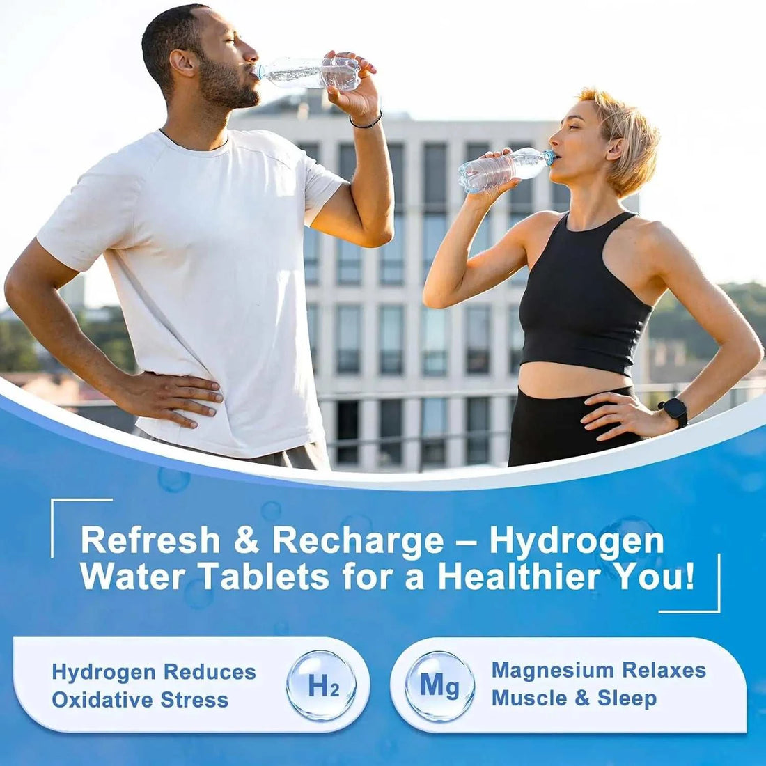 Active H2 Molecular Hydrogen Water Tablets Alkaline ORP Healthy Drinking Supports Healthy Aging, Cellular Energy &amp; Brain Health