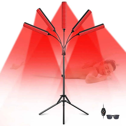Red Light Therapy Lamp with Adjustable stand, 3in1 Chip 660&amp; 850 nm NearInfrared Light Therapy Device for Face, Body, Pain, Skin