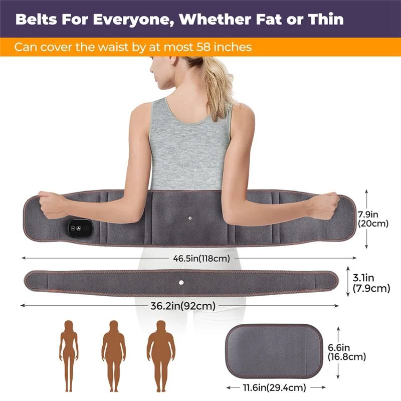 Red Light For Body Infrared Therapy Heating Belt Thermal Massage Waist Massager For Enhanced Comfort-CLIM