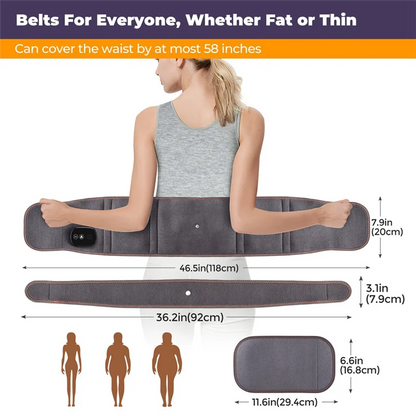 Red Light For Body Infrared Therapy Heating Belt Thermal Massage Waist Massager For Enhanced Comfort-CLIM