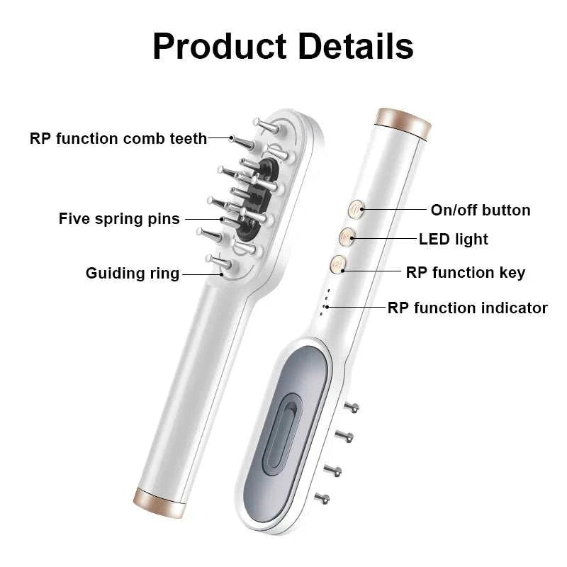 2025 LED Red Light Therapy Electric Massage Comb Hair Growth Applicator Anti-Hair Loss Head Massage Hair Brush Scalp Treatment
