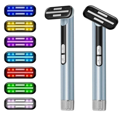 7 Colors Red Light Facial Wand EMS Microcurrent Face Lifting Device Eye Neck Massager Skin Tightening Skin Care Beauty Tool