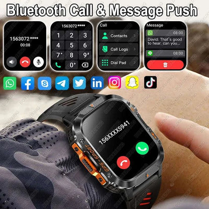 New Military-grade GPS Position Smart Watch Men For XIAOMI 3ATM Waterproof Compass 540mAh Bluetooth Call 100+Sports Smart Watch