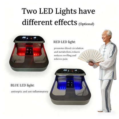 PEMF Terahertz Therapy Plus Red and blue light 2in1 P90 P100 Foot Spa Remote Control Wireless PEMF Massager Health Care