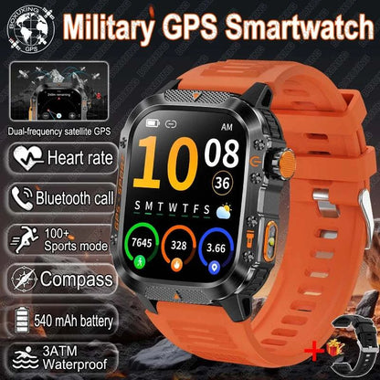 New Military-grade GPS Position Smart Watch Men For XIAOMI 3ATM Waterproof Compass 540mAh Bluetooth Call 100+Sports Smart Watch