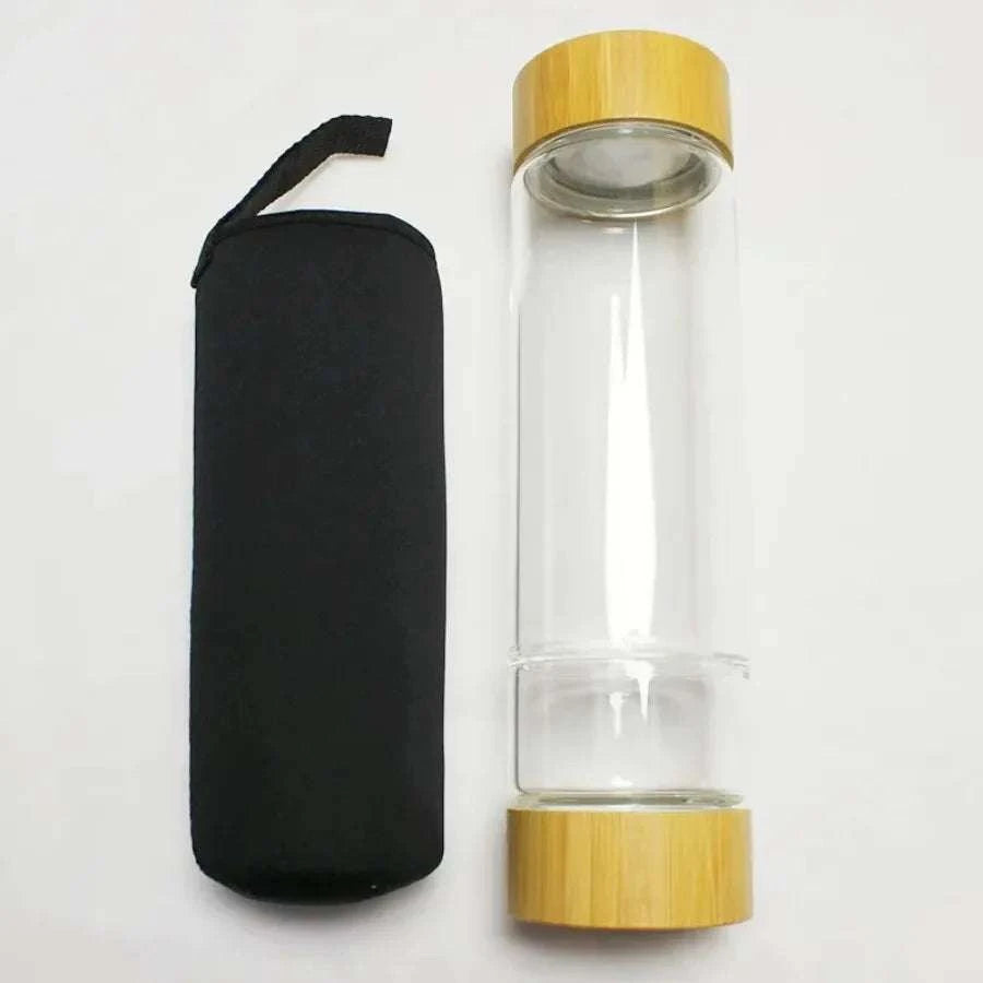 Large Diameter Crystal Natural Ore Bottles Multicolor Water Bottle Outdoor Portable Sport Water Cup Anti-drop Water Container