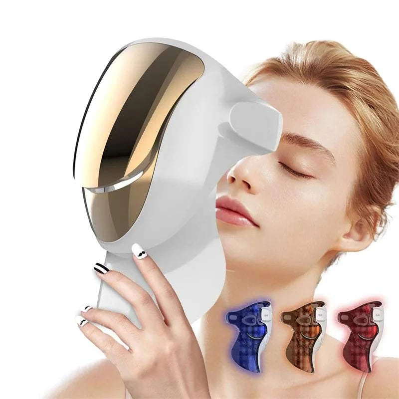 2026 New Arrival Care Facial Neck Breast Rejuvenation ABS Far Red Orange Blue Light Therapy Led Face Mask