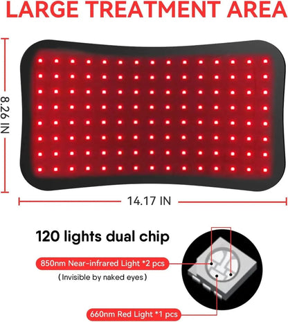 Red Light Therapy Panel with Adjustable Stand,Dual Chip 660&amp;850 nm LED Near Infrared Light Device for Skin Health, Pain Relief