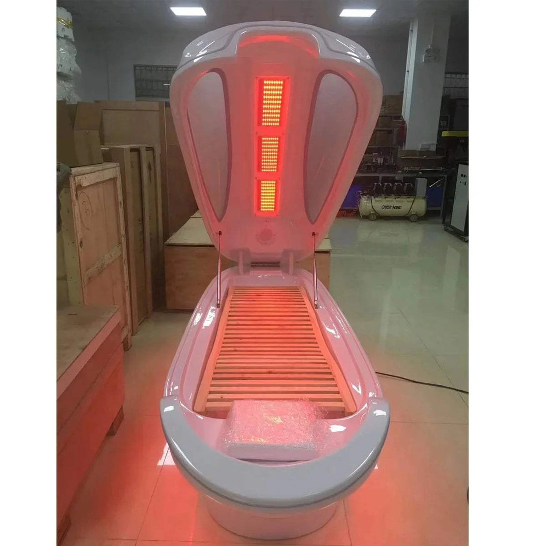 2025 Acrylic 7 colour Far Infrared Wet Steam Ozone Sauna Spa Capsule Weight Loss And Detox Skin Rejuvenation Red Light Therapy Spa Bed Pod