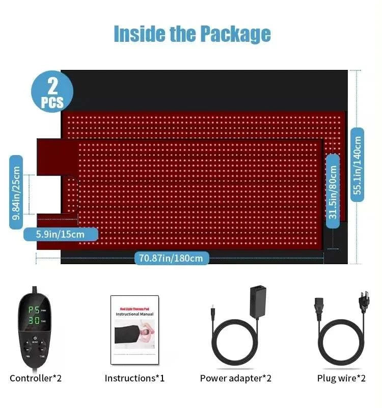 Factory Sales Low Price Full Body Pain Relief Sleeping Bag Near Far Infrared Therapy Red Light Therapy Bed 180x80cm