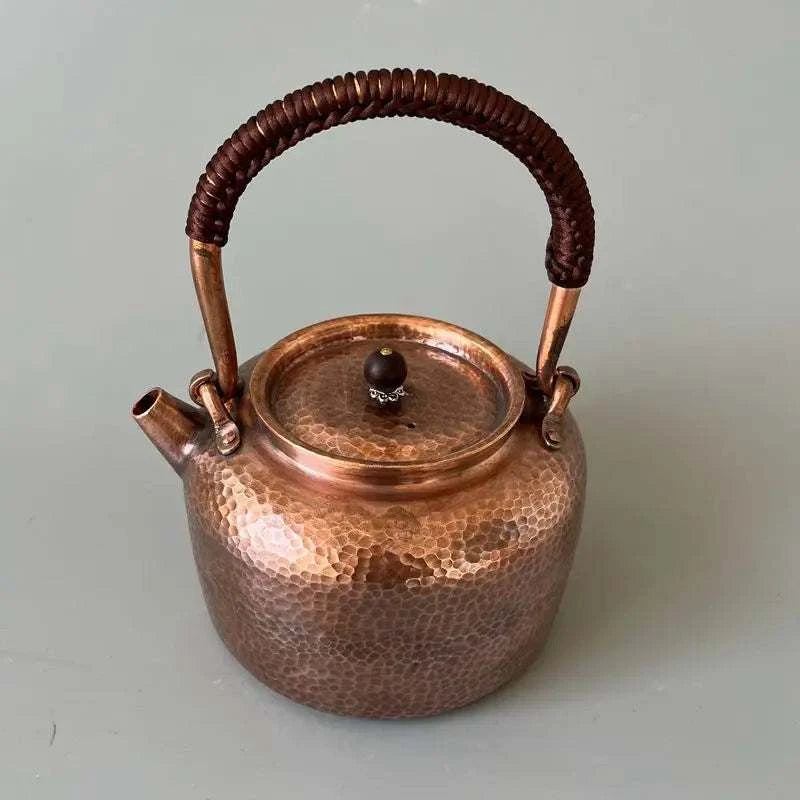 Pure Copper Customized Water Kettle Induction Cook Retro Teapot Thick Handmade Lid Handle