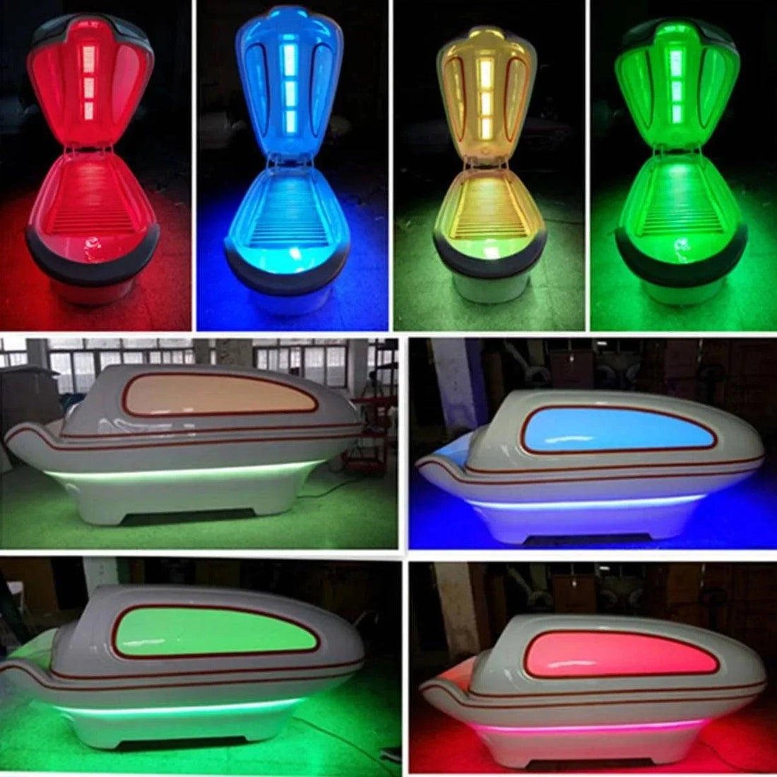 2025 Acrylic 7 colour Far Infrared Wet Steam Ozone Sauna Spa Capsule Weight Loss And Detox Skin Rejuvenation Red Light Therapy Spa Bed Pod